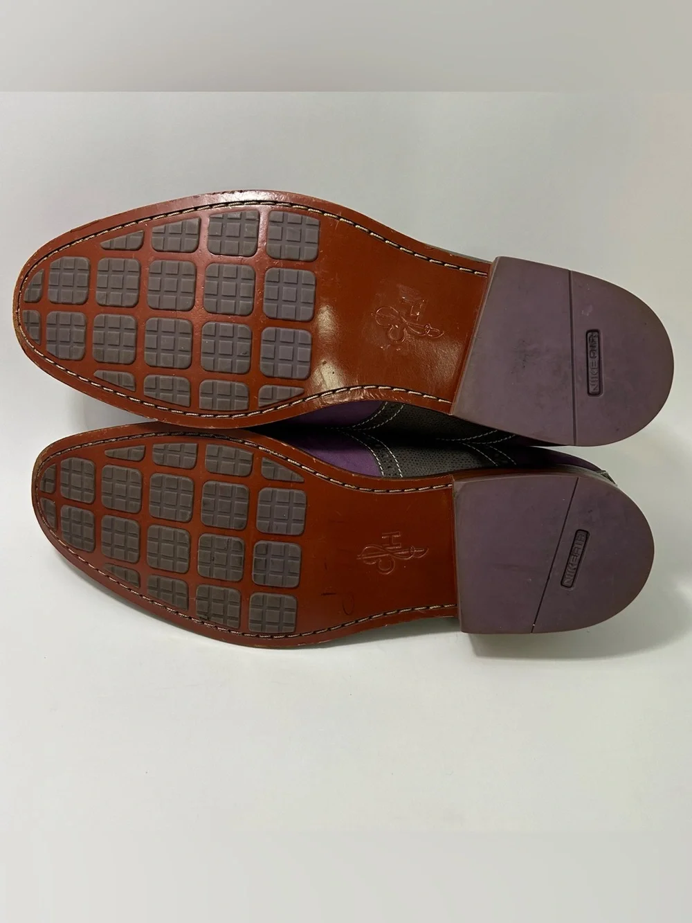 Cole Haan Air Colton Saddle Shoes Men’s 13 M Purple Nike Air Formal Dance Suede